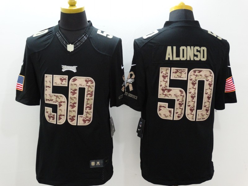 Men's Philadelphia Eagles Kiki Alonso #50 Black Jersey